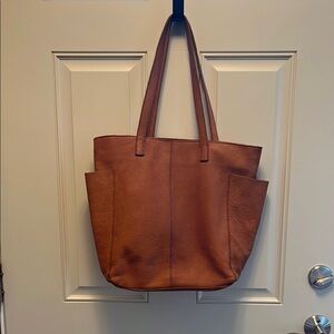 Duluth Trading Co Tan Leather Tote Bag